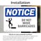 Signmission Do Not Move Barricades Sign With Symbol, 7 in W x Rectangle, Vinyl Decal OS-2PACK-NS-D-57-L-11309 - alternate 6